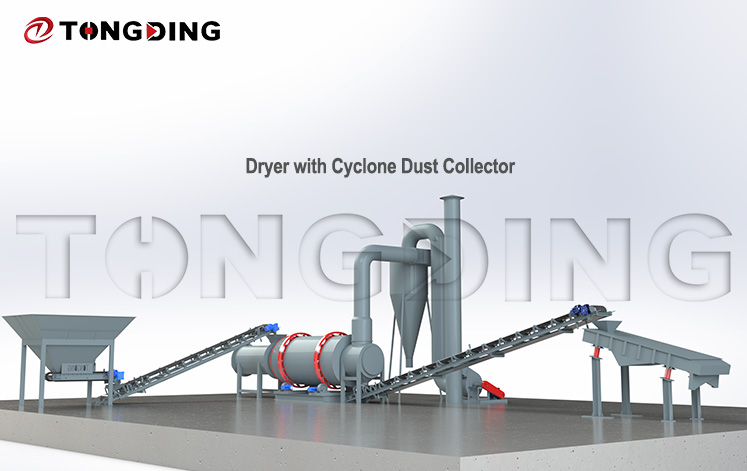 High Efficiency River Sand Dryer with Cyclone Dust Collection